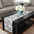 thumbnail image 4 of Grey Abstract Table Runner 108 Inches Long, Modern Oil Painted Art Contemporary Kitchen Coffee Dining Table Decoration for Home Party Birthday Wedding Home Decor 13x108 Inches, 4 of 8