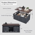 thumbnail image 3 of SinCiDo Coffee Table, Lift Top Coffee Table with Storage for Living Room Furniture Decor, Max Lift High 10", 3 of 7