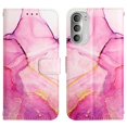 thumbnail image 2 of Allytech Moto G51 5G Case Wallet,Stylish Marble Folding Kickstand Full Body Protection Shockproof Cards Pocket Wrist Strap Wallet Cover for Motorola Moto G51 5G - Pink Marble, 2 of 7