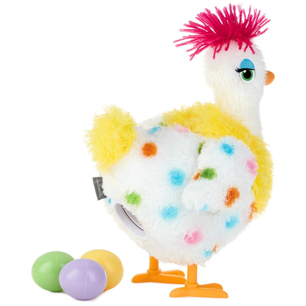 hallmark chicken laying eggs toy