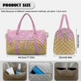thumbnail image 7 of Garronmavis Large Quilted Duffle Bag for Women, Ice Cream Waffle Print Weekender Bag Overnight Travel Gym Dance Bag with Zipper Pockets Carry On Travel Bag for Trips, Sports, 7 of 7