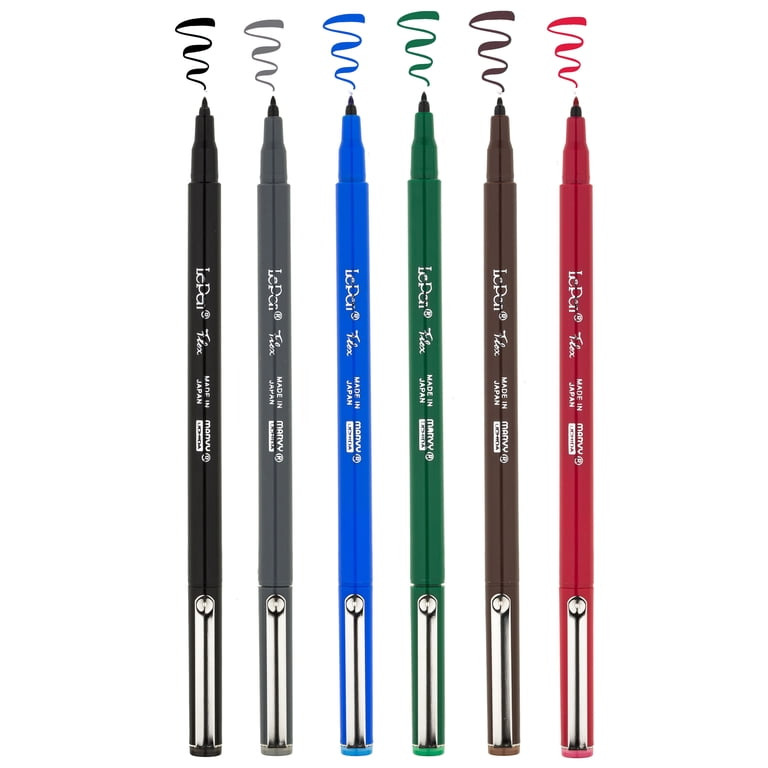 Le Pen Flex Primary Set Brush Tip Pens, 6-Color Collection photo 8