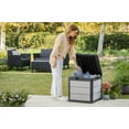 thumbnail image 4 of Keter Denali 30 Gallon Durable Gallon Durable Resin Outdoor Deck Box Storage Organization, Grey, 4 of 14