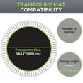 thumbnail image 3 of Soozier Tapis de Remplacement pour Trampoline Rond de 12 Pi, Tapis de Saut en PP Vert avec 72 Crochets en V et Outil à Ressort, Matériau Robuste Résistant aux UV pour les Loisirs Extérieurs dans la Cour Arrière, 3 of 7