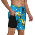 thumbnail image 3 of Haiem Cute Car Cartoon Men'S Quick-Dry Swim Trunks: Comfortable Beach Shorts With Mesh Lining And Pockets - Ideal For Swimming And Sunbathing 3x-Large, 3 of 9