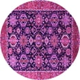 thumbnail image 1 of Ahgly Company Indoor Round Oriental Pink Industrial Area Rugs, 3' Round, 1 of 4
