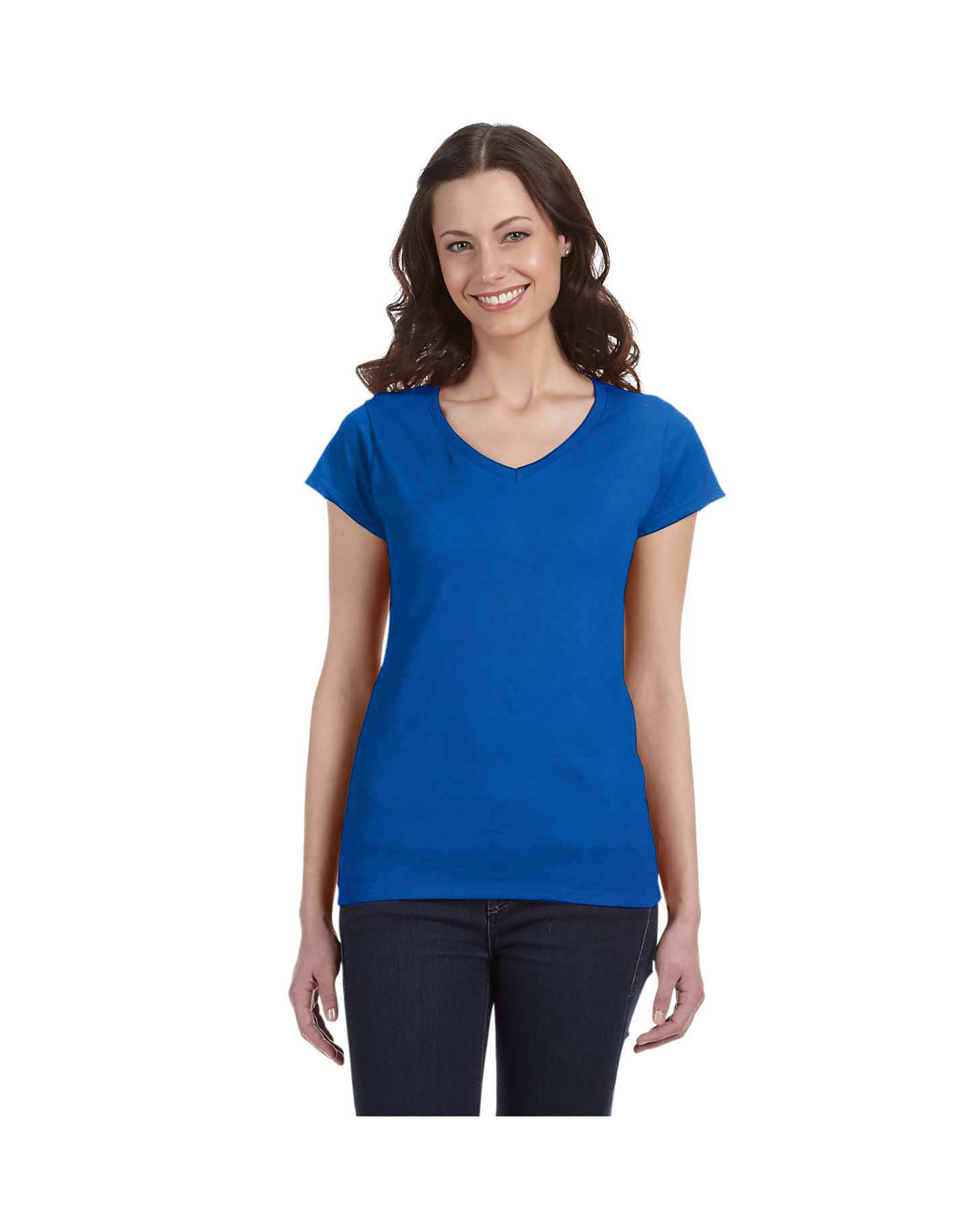 Download Gildan - Gildan Women's Softstyle Preshrunk Heather V-Neck ...