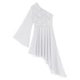 thumbnail image 6 of iiniim Women Asymmetrical Praise Dance Tunic Overlay Liturgical Dance Overlay Church Worship Dance Ivory S, 6 of 7