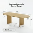 thumbnail image 5 of Brix 79"x33.5" Soild Wood Dining Table Oval Kitchen Table, Oak, 5 of 7