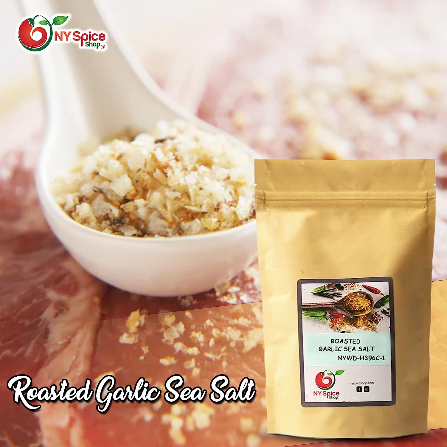 NY SPICE SHOP Roasted Garlic Sea Salt - 5 Pound - Dried Roasted Garlic Powder