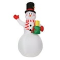 thumbnail image 3 of Muñeco de nieve inflable de 1,5 m de altura Decoraciones navideñas Muñeco de nieve inflable con LED de colores giratorios para patio al aire libre Enchufe estadounidense de 100 a 240 V, 3 of 10
