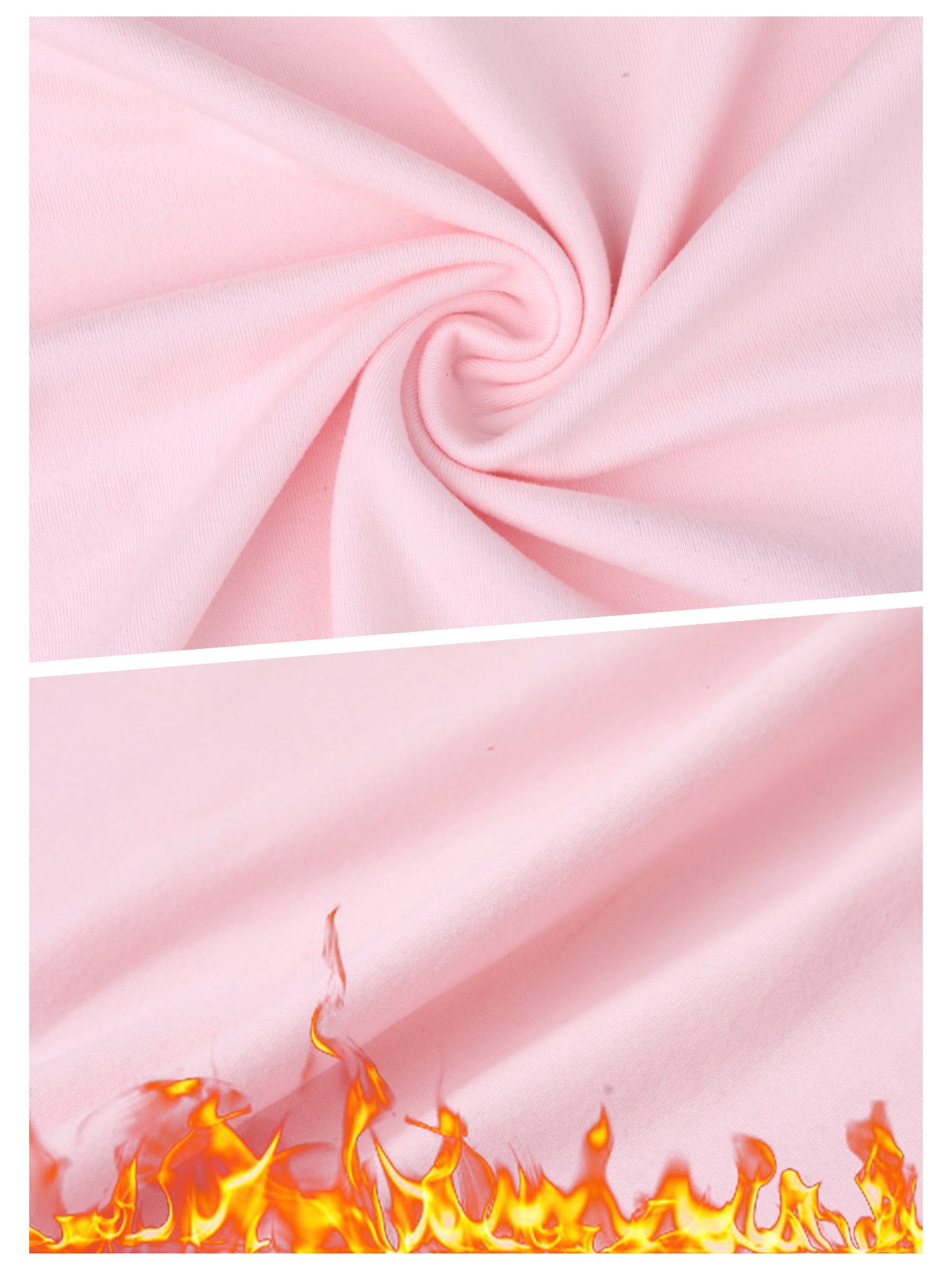 DARING DIVA Women's Scoop Neck Long Sleeve Slim Stretchy Thermal Tee S Pink