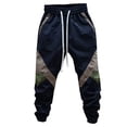 thumbnail image 4 of oqasdz Men's Pants Summer Lightweight Color Block Jogger with Elastic Waistband Trendy Harem Bottoms Fashion Casual Loose Fit Dailywear, 4 of 4