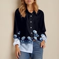 thumbnail image 7 of HAJWOH Womens Button Down Shirts Dressy Long Sleeve Floral Blouse Business Casual Work Office Fall Fashion Shirts, 7 of 7