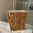 thumbnail image 6 of Light Weave Hyacinth Waste basket Natural for bathroom, bedroom, kitchen or living room, 6 of 6