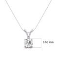 thumbnail image 5 of TimeLe$$ Classics Fine Jewelry 1 Carat Lab Grown Diamond Solitaire Pendant Necklace For Women in 14K White Gold 4-Prong Set Round Cut, 5 of 5