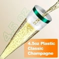 thumbnail image 4 of 100 Pcs Disposable Plastic Flutes, 4.5oz Clear Champagne Glasses - Ideal for Parties, Weddings & Cocktails - Green, 4 of 7