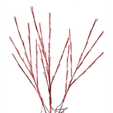 Celebrations 9087170 32 in. LED Lighted Twigs Yard Decor, Red - Pack of 12