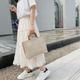 thumbnail image 2 of Bolsas de compras de lino de bambú para mujer, bolso grande sólido informal para mujer (A) Likrtyny Para estrenar, 2 of 9