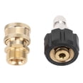thumbnail image 1 of Pressure Washer Adapter, M22 To 1/4 In 2PCS Easy To Use Quick Connection Pressure Washer Quick Connect Fittings  for Hose 14mm 1/4 Inch to M22-14 Core, 1 of 7