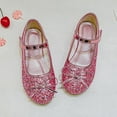 thumbnail image 2 of Xiaoxatg Girls Bow Sneakers With Secure Closure Sequined Flat Shoes For Dance Performance And Everyday Wear 7-8 Years Pink, 2 of 8