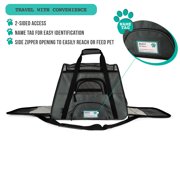 PetAmi Airline Approved Pet Carrier for Cat, Soft Sided Dog Carrier for Small Dogs, Cat Travel Supplies Accessories Indoor Cats, Ventilated Pet Carrying Bag Medium Large Kitten Puppy, Small Dark Gray