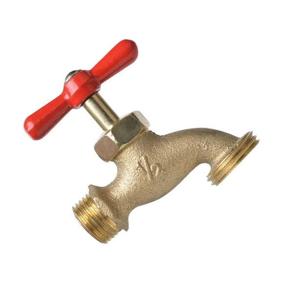 Brass Water Faucet Cold Water Faucet with Single Spout Tail Handle,Washing Machine Faucet Laundry Room Kitchen for Lawn,Yard,Patio