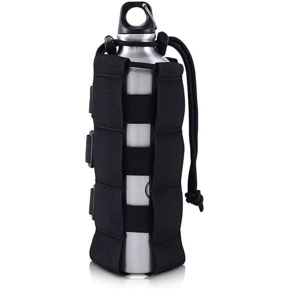BUZIFU Water Bottle Pouch Tactical MOLLE Adjustable Bottle Holder for Outdoor Walking Running Hiking Cycling