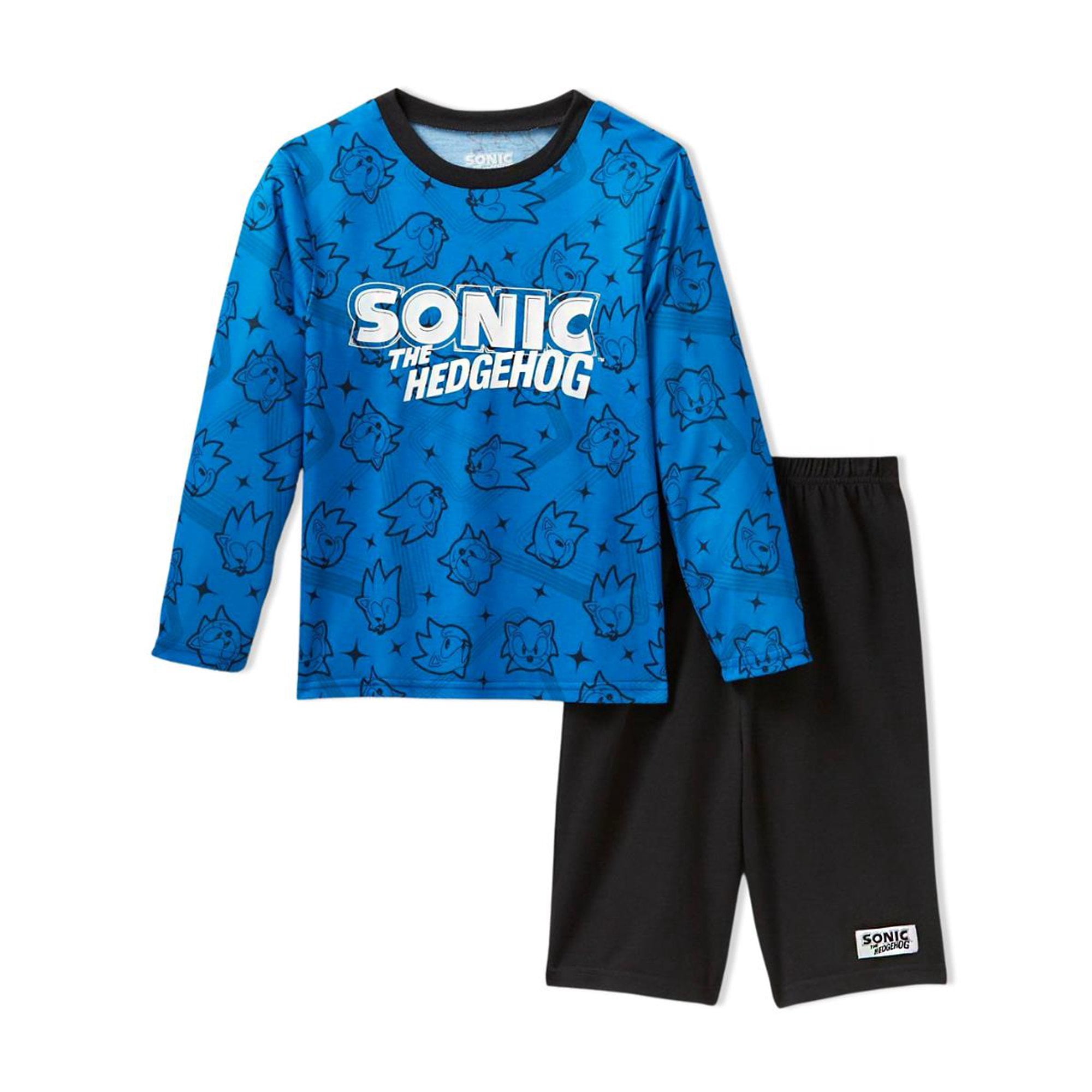 Sonic the Hedgehog Pajamas for Boys Long Sleeve Kids PJs 2 Piece Sleep Set Walmart