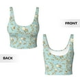 thumbnail image 6 of Uemuo Cute Honeybees Pattern Women's Sports Bra - High Impact Support, Breathable, and Comfortable Athletic Bra for Running, Yoga, and Workouts, 6 of 9