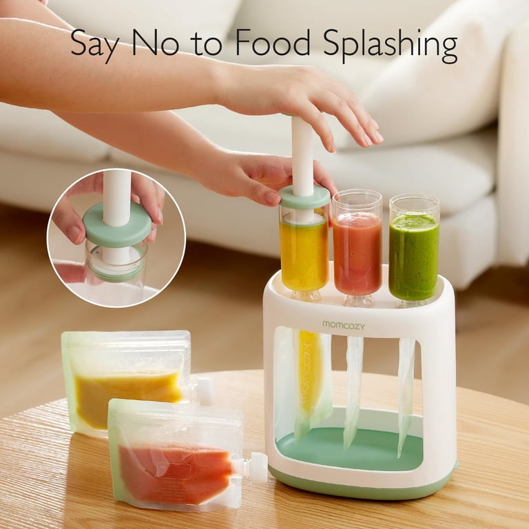 Squeeze Station voor het zelf maken van babyvoeding met opbergzak