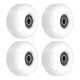 thumbnail image 1 of Ruedas de patineta Uxcell de 52mm con rodamientos, ruedas de calle para patinetas, ruedas de crucero 95A, paquete de 4 en blanco y negro, 1 of 5