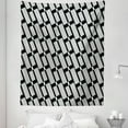 thumbnail image 1 of Black and Grey Tapestry, Monotone Diagonal Rectangle Geometric Shapes Pattern on Black Background, Fabric Wall Hanging Decor for Bedroom Living Room Dorm, 5 Sizes, Black and Grey, by Ambesonne, 1 of 1