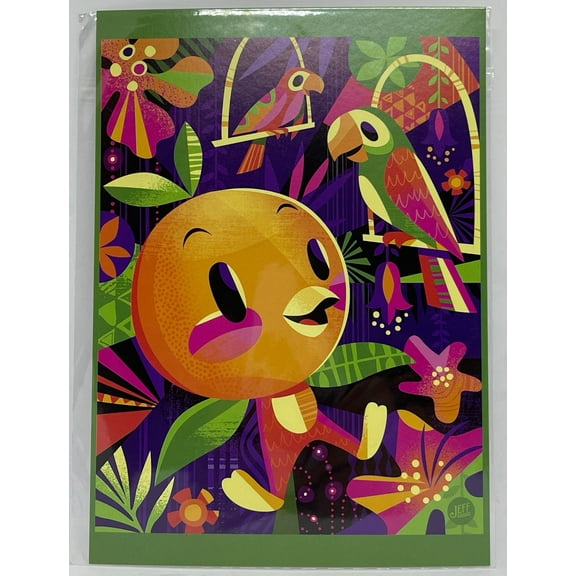 Disney Orange You Glad We Tiki by Jeff Granito Postcard Wonderground Gallery New