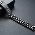 thumbnail image 3 of Vnox Men's Jewelry Watch Link Personalized Black Bracelet for Father's Day Gift, 3 of 7