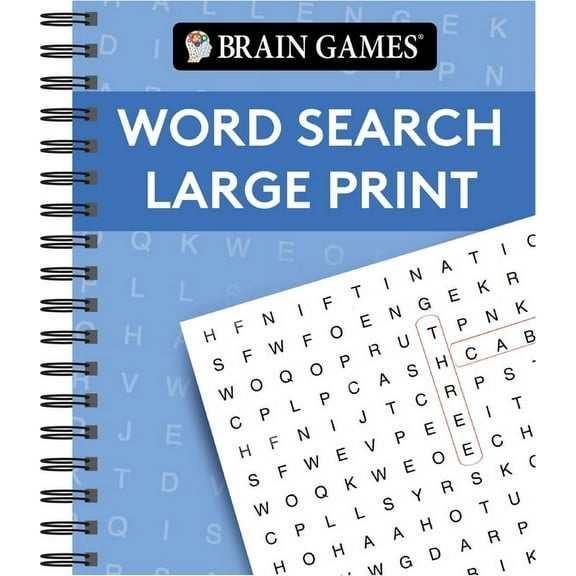 Brain Games Large Print Brain Games - Word Search Large Print (Blue), (Spiral-Bound)