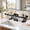 Black, variant on Behind the Faucet Storage Shelf, No Drill Free Standing Organizer, Space Saving Countertop Rack with Easy Drainage for Kitchen and Bathroom