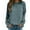 Light Green, variant on Women's Star Print No Hood Sweatshirt, Soft Breathable Polyester Long Sleeve Pullover Top with Comfort Fit for Casual Daily Wear, Winter Season, Street Fashion and Outdoor Activities Blue L
