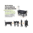 thumbnail image 4 of Carrito Plegable para Exterior Hikeo  tipo Vagon Multiusos hasta 70Kg Hikeo Multiuso  Acero Inoxidable y Tela para Transportar hasta 70 Kg, 4 of 9
