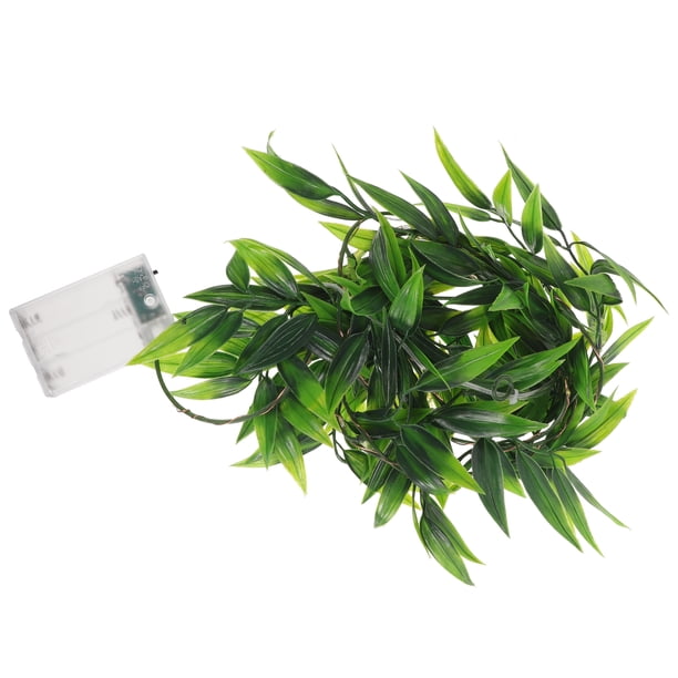 KAKOWELY Guirnalda de luces LED de 20 luces LED con hojas de salix artificiales para decoración