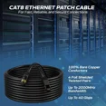 thumbnail image 2 of Cat8 3-Pack of 50FT Network Ethernet Patch Cable, 2000Mhz Internet Wire, For Router, Modem, PC, Laptop, TVs, Printer Cord, Consoles for Home and Office, Black, Cables Direct Online, 2 of 5