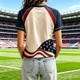 thumbnail image 4 of Women's Summer Tops 2026 Soccer Cup V Neck American Flag USA Soccer Jersey Short Sleeve Fan Wear Football Graphic Tees, 4 of 4