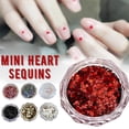 thumbnail image 3 of 1Mm Mini Loving Heart Shape Glitter Powder Nail Charm Gold & Sier Powder M8, 3 of 8