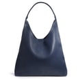 thumbnail image 1 of Bolso Hobo HOXIS de piel vegana suave para mujer, color azul marino, 1 of 6