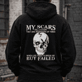thumbnail image 2 of Custom Year Generation X 1965-1980 My Scars Tell A Story Skull Hoodie Resilience Sarcastic Gift, 2 of 6