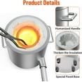 thumbnail image 2 of 12kg Stainless Steel Propane Melting Furnace Kit with Crucible and Tongs Complete Home Foundry Set for Scrap Metal Recycling Gold, Silver, Copper, and Aluminum Smelting and Refining, 2 of 7