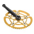 thumbnail image 4 of Bielas de bicicleta Oso de fresa BCD130mm brazo de manivela aleación de aluminio 47T dorado, 4 of 10