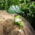 thumbnail image 4 of CARRFA Funny Frog Garden Statue, Resin Green Frog Figurine Sculpture for Outdoor Yard Garden Decor (Reading Frog), 4 of 10