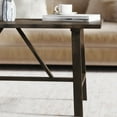thumbnail image 4 of Emma + Oliver Solid Wood Farmhouse Trestle Coffee Table in Dark Gray, 4 of 11