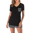 thumbnail image 6 of Yuwull Women's Pajamas Summer Plus Size Pajama Sets For Womens Shorts Soft Pj Set 2 Piece Sleepwear With Pockets On Clearance, 6 of 7
